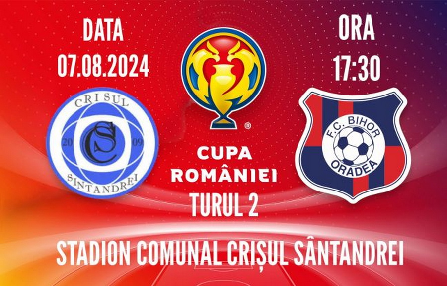 FC Bihor va intalni Crisul Santandrei, in turul II al Cupei Romaniei