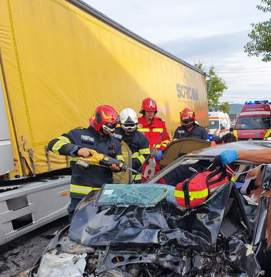 accident Aușeu - foto ISU Crișana