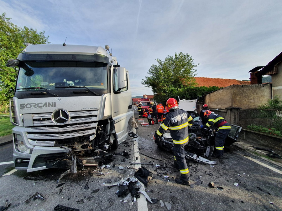 Accident Aușeu - foto ISU Crișana